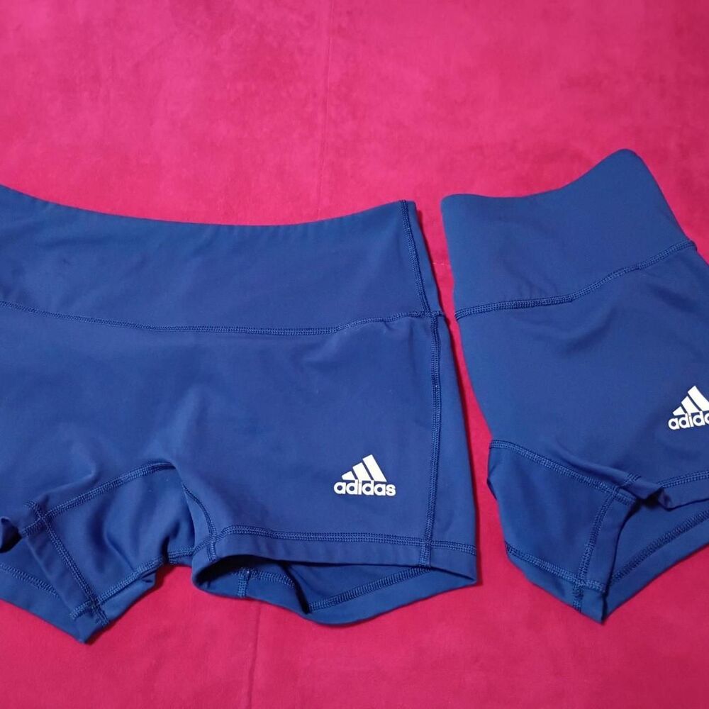 Adidas Women's Navy and Blue Shorts